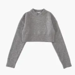 ZARA ザラ クロップド丈 ニット セーター トップス グレー