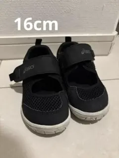 asics キッズサンダル　16.0cm ブラックのサムネイル