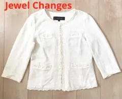 Jewel Changes ノーカラージャケット 36 アイボリー