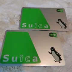 ＊Suica カード 無記名式　交通系IC　×2　ペンギン