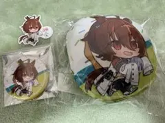 アグネスタキオン　ジャックインザドーナツ　クッションキーホルダー　缶バッジ ウマ娘 ジャックインザドーナツ ミニクッションキーホルダー アグネス