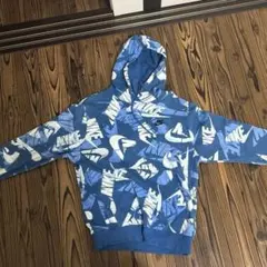 NIKE ロゴプリント パーカー M 青のサムネイル