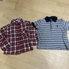 長袖シャツ ポロシャツ 2点セット 100cm コムサエンジェル