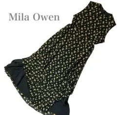 ミラオーウェン ノースリーブ 花柄 ロングワンピース