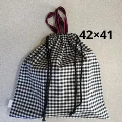 445大きめ巾着袋　体操服袋　着替え袋ハンドメイドのサムネイル