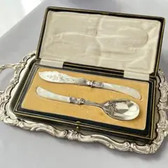 【英国】【白蝶貝】ブレッグファストセット バターナイフ / プレザーブスプーン