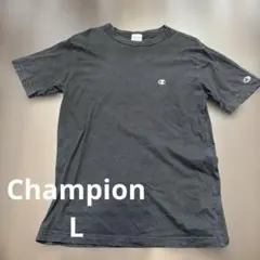 【訳あり】Champion ブラック TシャツL