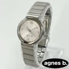 【新品電池】agnes b. QZ ラウンド シルバー レディース 時計 稼働のサムネイル