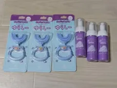 ゆらしー U字型歯ブラシ 3本 泡はみがき 3本 セット