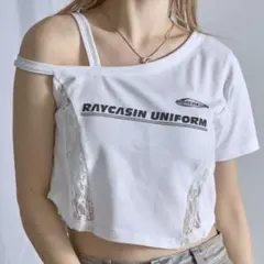【RAY CASSIN】レース切替ロゴTシャツのサムネイル
