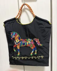 Ball & Chain 馬の刺繍エコ中サイズのバッグおしゃれ、