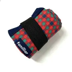 familiar エコバッグ 赤と緑のチェック柄