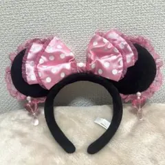 ディズニー　カチューシャ　リボン　イヤリング　ピンク　フリル　ハート　廃盤