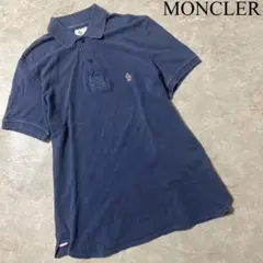 MONCLER モンクレール ロゴワッペン コットン×リネン 半袖 ポロシャツ