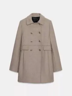 zara ウール混紡ショート丈ダブルブレストコート Sサイズ