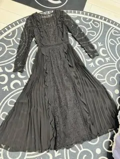 self-portrait ブラック ロングワンピース S