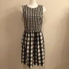 【美品】ブルックスブラザーズ　ギンガムチェック ノースリーブ ワンピース
