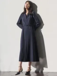 anuans ウエストコンシャスワンピース Sサイズグレー アニュアンス
