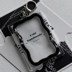 トレカキーホルダー　トレカケース　レジンデコ ワンカラー　ブラック　星