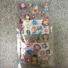 ディズニー　プリンセス　ボンボンドロップシール