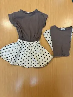 PAIR MANON 半袖ワンピース 90cm 2点セット 双子 お揃いのサムネイル