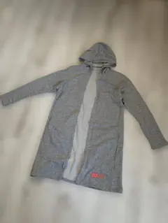 UNDER ARMOUR フード付きロングカーディガン グレー