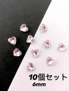 No.8 Vカットハート　ネイルパーツ ピンク S