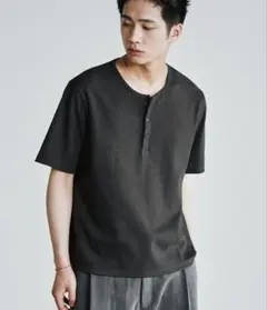 WYM LIDNM AZE H/S KNIT HENLEY M ヘンリーネック - メルカリ