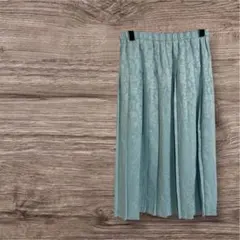 匿名配送✨花柄プリーツスカート ライトブルー