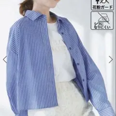 ロペピクニック ＊【花粉ガード防シワ】クロップドシャツ