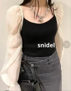 snidel スリーブシアーコルセットニットプルオーバーのサムネイル