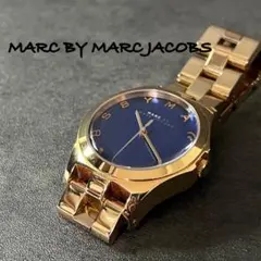 【美品】MARC BY MARC JACOBS レディース腕時計　ブルーゴールド