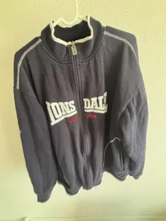 Lonsdale ネイビー ジップアップパーカー 古着 紺色 ネイビートレーナー