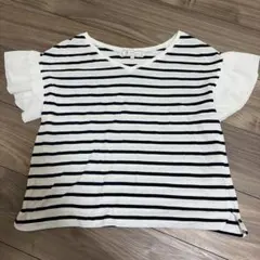 ロペピクニック　Vネックフリル袖Tシャツ