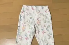 chacott チャコット レギンス　ホワイト　ボタニカルプリント