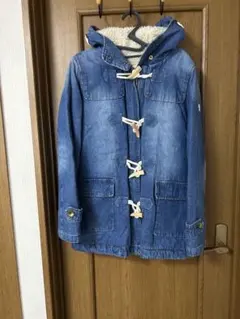 RODEO CROWNS 限定デニムダッフルコート ボアフード