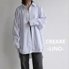 タグ付き CREARE-LINO- ビックポケット オーバーサイズ ルーズシャツ