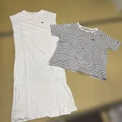 Champion ボーダーシャツLサイズ・ワンピースMサイズ セット