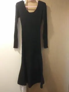 新品タグ付き　Royal Party ニットロングワンピース 黒