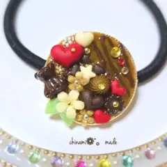レジンヘアゴム CHOCOLATE
