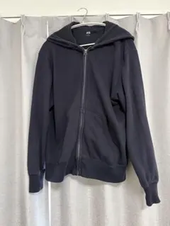 UNIQLOネイビー フルジップ フード付きパーカー