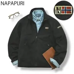 チュニジア製 ナパピリ NAPAPIJRI 裏キルティング スウィングトップ 黒のサムネイル
