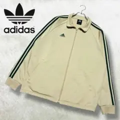 美品 y2k アディダス アイボリー グリーン トラックジャケット 万国旗タグ