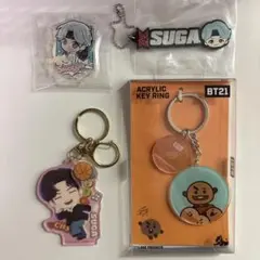 BTS BT21 SUGA アクリルキーホルダー　アクリルスタンド4個セット