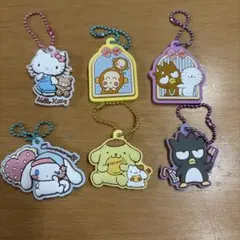 サンリオキャラクターぷっくりラバマスグミキーホルダー6点セット