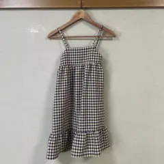 branshes チェック柄 ノースリーブワンピース 120