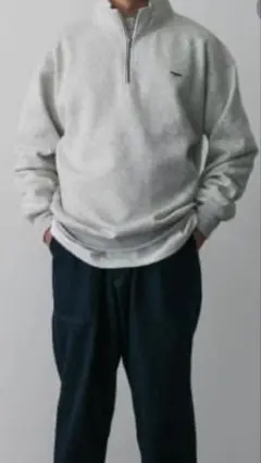 The Fox Collection ハーフジップスウェット