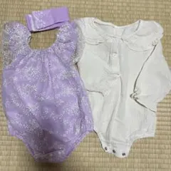かわいい女の子ロンパース2点セット