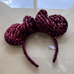 ミニーマウス風スパンコールカチューシャ