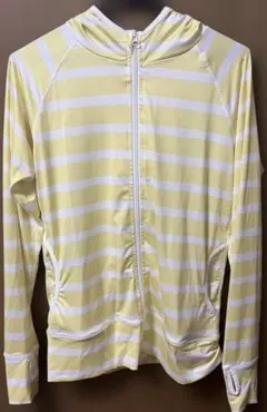 美品★ラッシュガード高い伸縮性有り【新品未使用】イエローとホワイトのストライプ